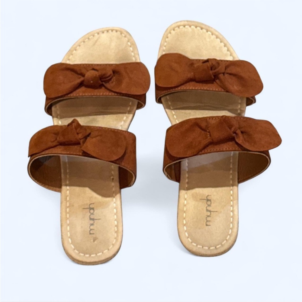 Women's Brown Bow Sandals